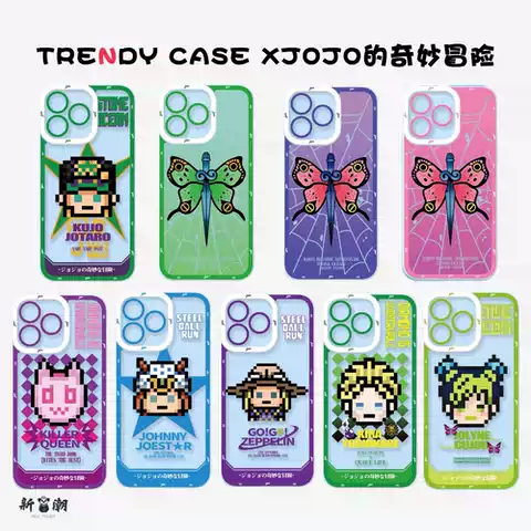 JoJo’s Bizarre Adventure Pixel Art Phone Case for iPhone 17, 16, 15, 14 and 13