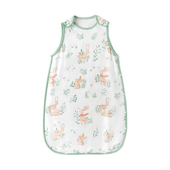 
Youmeng bamboo cotton baby sleeping bag summer thin baby vest style anti-kicking quilt artifact children's sleeping belly protection