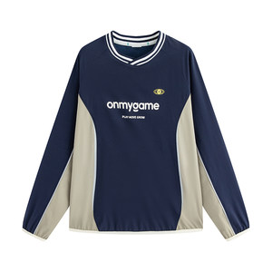 
onmygame [retro contrast jersey style] long-sleeved T-shirt for boys and girls 2025 spring tops new