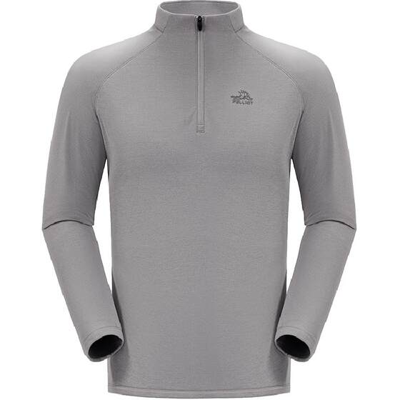 
Pelchhe outdoor stand collar long-sleeved T-shirt for men's new antibacterial high elasticity warm skin-friendly slim half zipper top