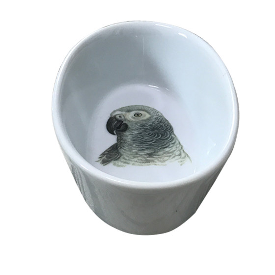 
Parrot Bird Food Bowl Ceramic Food Jar Budgie Bowl Black Phoenix Bird Food Water Food Pet Bowl Bird Supplies Feeder