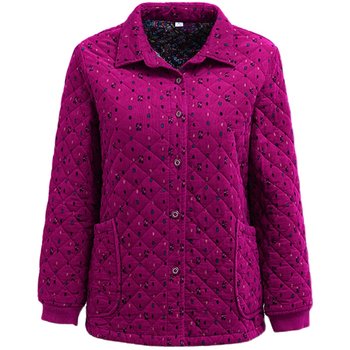 Mom thin cotton coat middle -aged and elderly women's clothing
