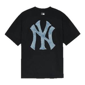 
MLB 26 spring official authentic same style couple imitation denim presbyopia men's cool short-sleeved women's loose T-shirt TSM05