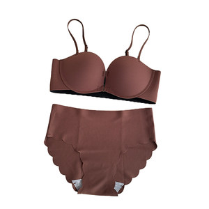 
Strapless anti-slip front buckle push-up underwear for women with small breasts showing big invisible foundation bra for girls summer new style