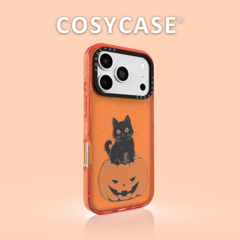 MagSafe Black Cat Halloween – Orange Glitter Illustration Pro/Plus/Max/Air – 17, 16, 15, 14, 13 iPhone Case