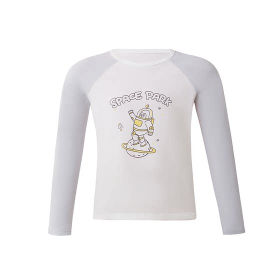 
Children's long-sleeved T-shirt pure cotton type A sweat-absorbent and quick-drying boys and girls small, medium and large children's pajamas underwear autumn clothing bottoming shirt