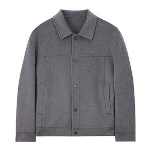 
Blank coordinates short woolen 2026 winter new double-sided woolen coat sheep wool jacket men's lapel jacket