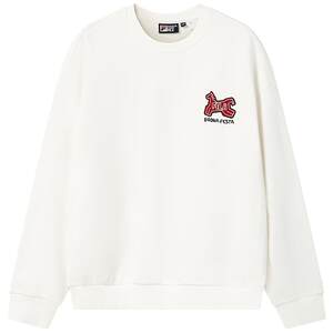
FILA is about to take off and grab the horse sweatshirt Fila couple pullover sweatshirt 26 spring red loose cotton top