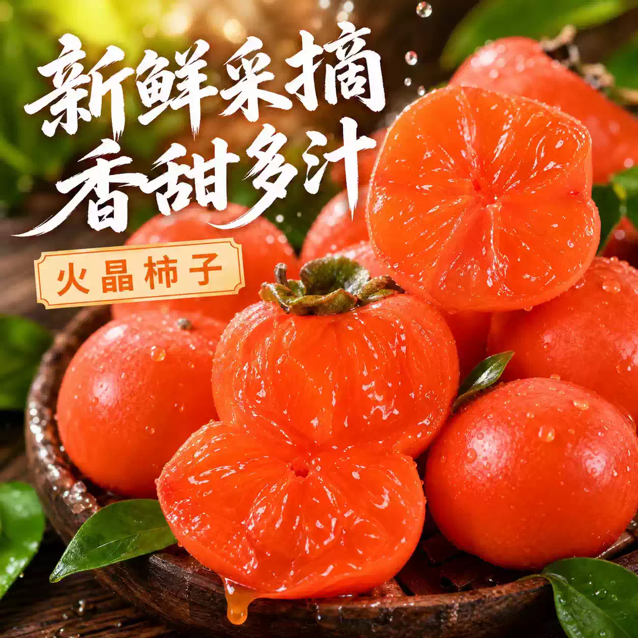 农果淳 山西运城流心火晶柿子 40~50g 30个装 多重优惠折后￥9.4包邮
