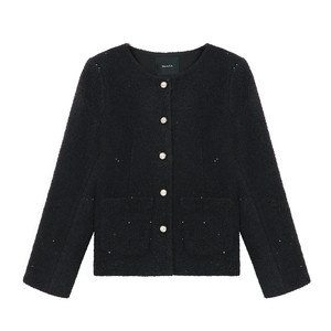 
Maven Lin Wool Tweed Small Fragrance Jacket Women's Elegant Commuting Temperament Loose Short Top