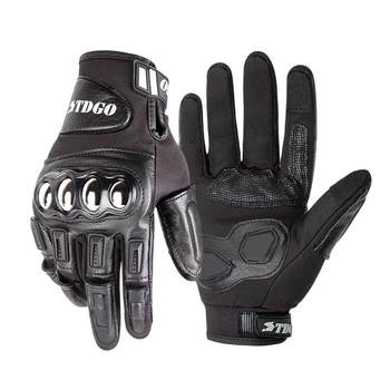 Motorcycle riding leather gloves in winter thin motorcycle windproof waterproof and breathable electric car four seasons universal men's and women's models