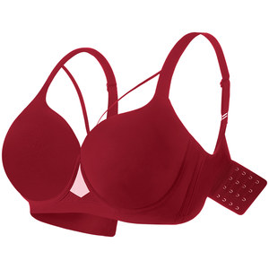 
Sugar red underwear women's suit big breasts wedding bride sexy push-up large size thin bra