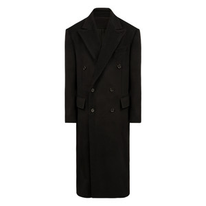 
Acme cultum yak velvet double-breasted lapel long Chesterfield woolen coat men's winter coat