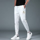 High-end Silky White Ice Silk Pants Men's 2024 Summer Thin Leg Sweatpants Casual Pants Men's Quick-Drying Pants