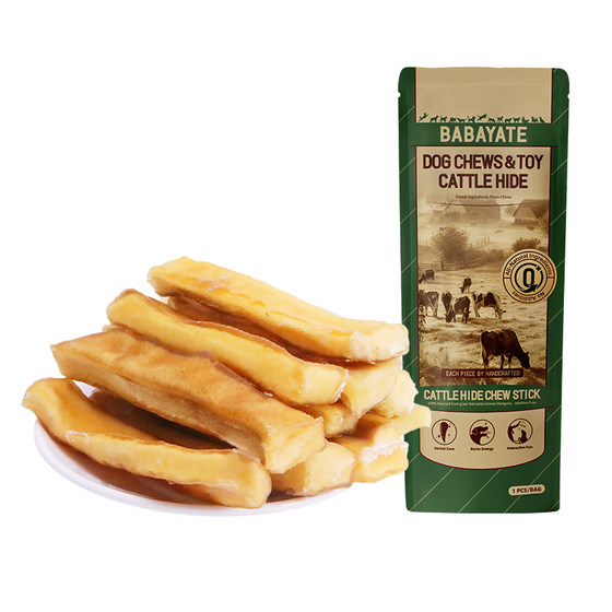 
Dog teething sticks, air-dried cowhide pet snacks, thick-cut teeth cleaning sticks, special wear-resistant and bite-resistant chewing gum for small, medium and large dogs
