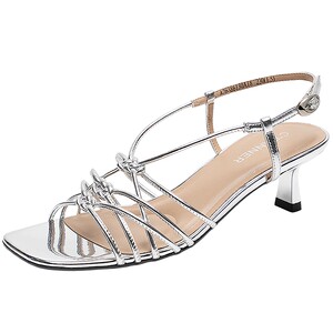 
Qianbaidu stiletto Roman sandals for women 2026 summer new open toe non-tiring feet kitten heel fashion sandals