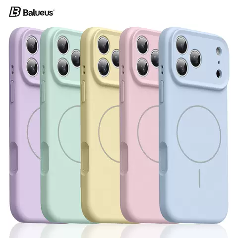 Balueus Magnetic Ring Pastel Purple Phone Case for iPhone 17, 16, 15, 14 and 13