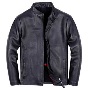 
2025 new genuine leather leather jacket for men's top layer pure cowhide business casual stand collar leather jacket autumn and winter short leather jacket