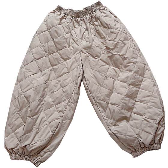 European goods down pants women wearing loose and high -level high -level high -level, fashionable festive down cotton pants duck down winter cropped pants
