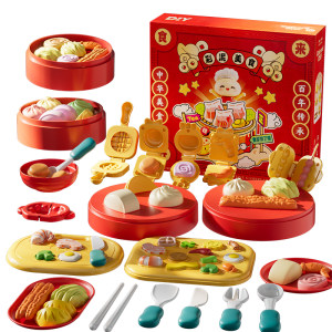 
Flour colored clay non-toxic children's toys national trend hamburger plasticine making mold ultra-light clay kindergarten gift