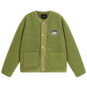 CONKLAB Cocoa Sheep Fleece Loose Jacket Men's Winter Trendy Brand Casual Warm Fleece Cotton Couple Shirt