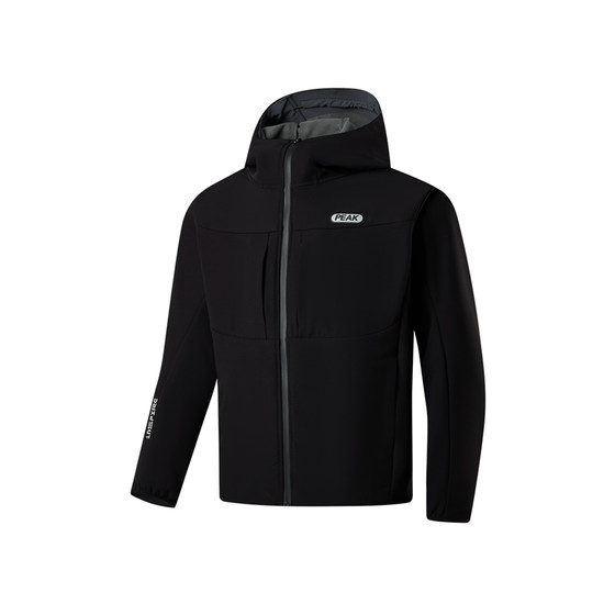
Peak Jacket Windproof and Waterproof Jacket Plush Woven Men's Top Long Sleeve Casual Sports Hooded Jacket