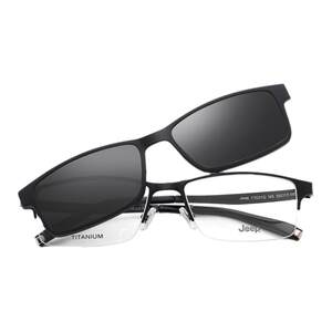 
Jeep magnetic suction mirror set myopia glasses frame men's titanium frame half frame can be equipped with degree polarized sunglasses T7031Q