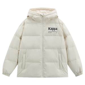 
Kappa Kappa cotton jacket for men and women 2026 winter new couple casual warm hooded cotton jacket top