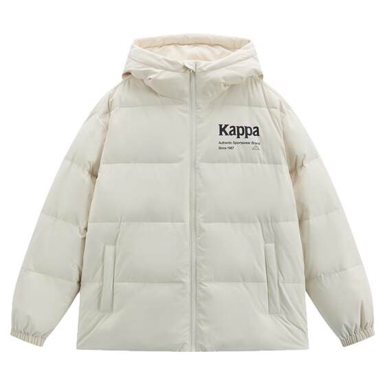 
Kappa Kappa cotton jacket for men and women 2026 winter new couple casual warm hooded cotton jacket top