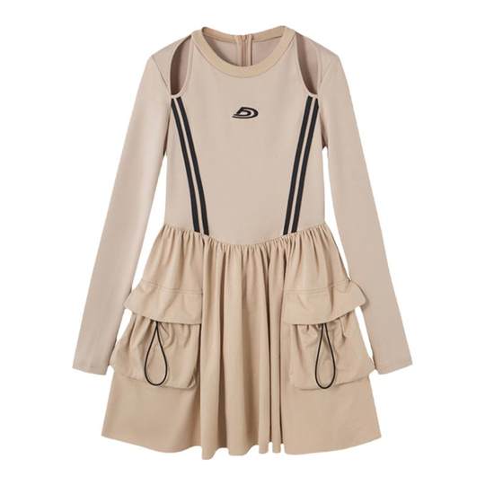 под юбкой ретро Полая юбка цвета хаки в стиле ретро с вышивкой - diddi original design