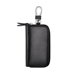 Crocodile Top Layer Cowhide Key Bag Men's Leather High-end Multi-functional Storage Waist Padlock Key Bag Car Key Chain
