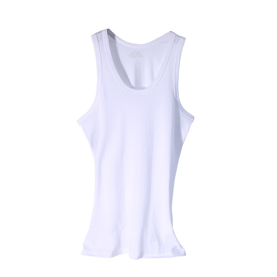 Sewing Bird Cotton Vest Men's Solid Color Bottoming Sports Running Fitness Hurdle Large Size Repair Waistcoat Sleeveless