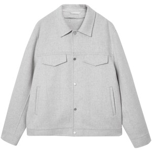 
Jack Jones Men's Autumn Woolen Coat 2025 New Letter Embroidered Solid Color Commuting Short Jacket