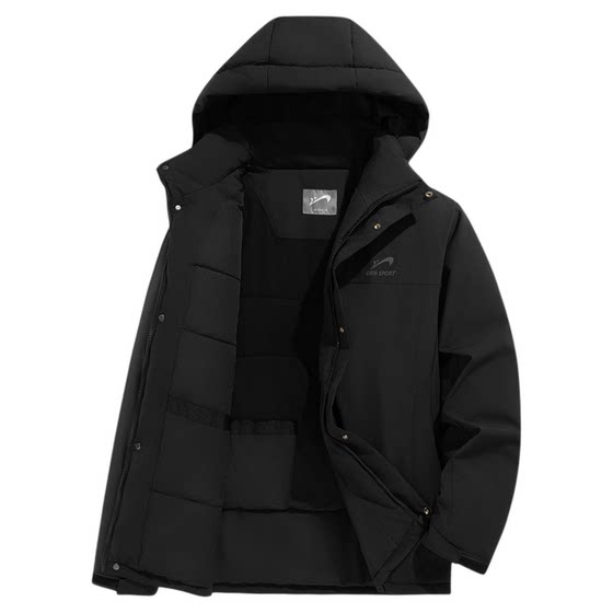 
Guirenniao Men's Cotton Jacket Men's and Women's 2026 Winter Thickened Cotton Coat Couple Outdoor Warm and Coldproof Clothing