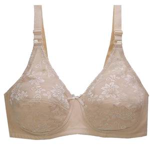 Xinpin cotton thin sponge without sponge full cup without steel rims, brake girl underwear, middle -aged and elderly bra, BC skin