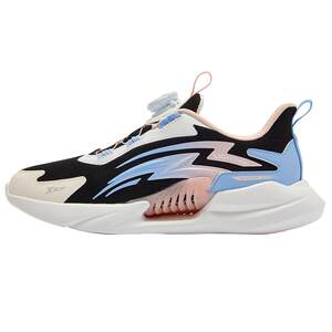 
Xtep children's spring new girls' running shoes knob button sports shoes for mid-large children's breathable cushioning shoes