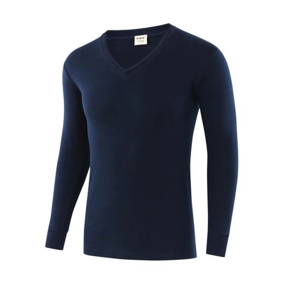 Hengyuan Xiangxiang Qiu Yi Men's Cotton Single Single Spring and Autumn Long -sleeved T -shirt Warm Underwear Full Cotton Autumn Pants Large size
