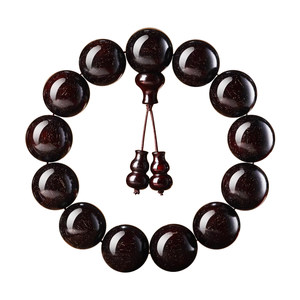 
Indian small leaf red sandalwood bracelet high oil high density full Venus Buddhist beads cultural old materials men's sandalwood bracelet