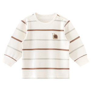 
Category A pure cotton tops for boys and girls, spring and autumn long-sleeved T-shirts for infants and young children, spring bottoming shirts, pullover sweatshirts