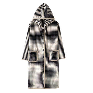 Flannel pajamas for women autumn and winter 2025 new coral velvet pajamas mid-length plus velvet warm home clothes thick