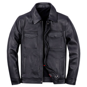 
2025 new genuine leather leather jacket for men casual lapel head layer pure cowhide jacket autumn and winter short farm owner leather jacket