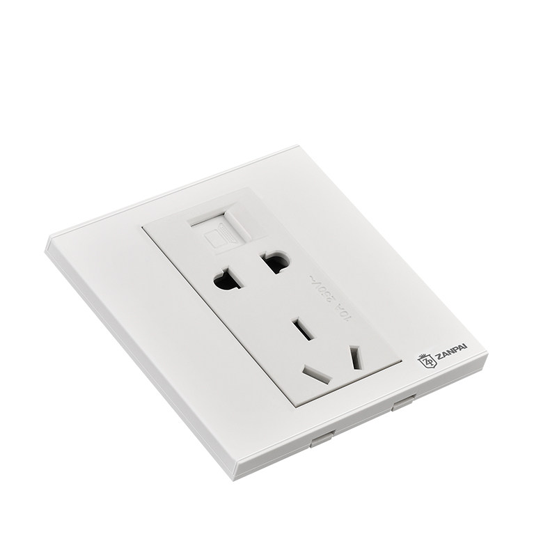Presa Elettrica A Muro Con 2 Porte HDMI Integrate, Riteav, Colore Light Almond/White, Installazione In Scatola Standard