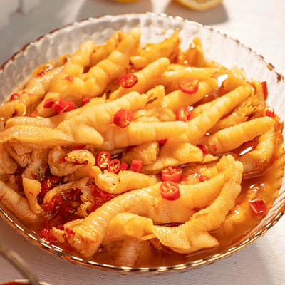 冷鲜发货酸辣无骨鸡爪红油鸡爪