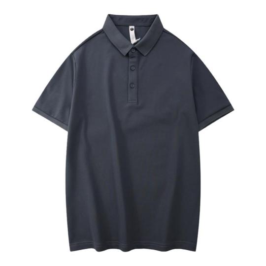 メンズスリムフィットポロシャツ - 通気性のある半袖スポーツTシャツ