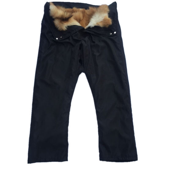 
Winter middle-aged and elderly fur integrated cotton pants men's wool leather pants women's thickened wool liner pants high-waisted leather pants