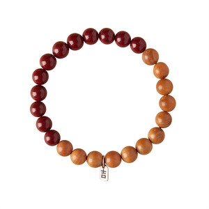 
Qingxiangtai natural old peach wood cinnabar bracelet authentic official flagship store women's wooden amulet transfer bracelet