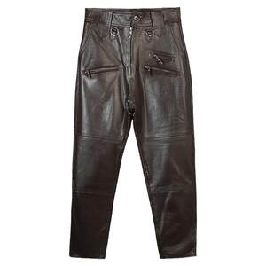 New high -end leather pants men's autumn and winter plus cotton thickened loose, cold -proof, motorcycle pants pilot pants