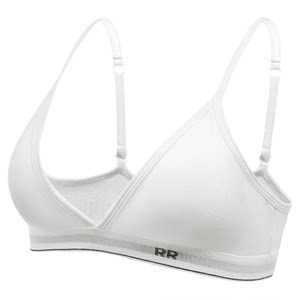
COCO LORRIE French style non-wired back buckle triangle cup bra for women pure cotton sports bra girl U-shaped beautiful back