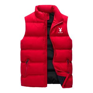 Playboy's new thickened stand -up collar leisure versatile down cotton men's vest vest men's custom tide