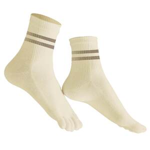 
Hengyuanxiang five-finger socks for women pure cotton anti-odor spring and summer thin mid-calf socks for women short socks cotton socks split-toe socks for women